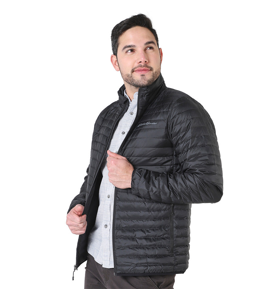 Chaqueta Eddie Bauer Microlight Down Negra Hombre | Outdoor Adventure Col
