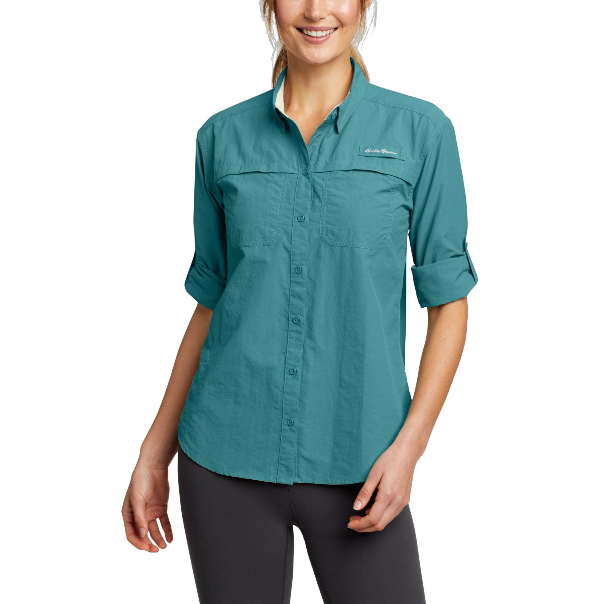 Camisa Mujer Adventurer Pro Field Eddie Bauer Esmeralda | Outdoor Adventure