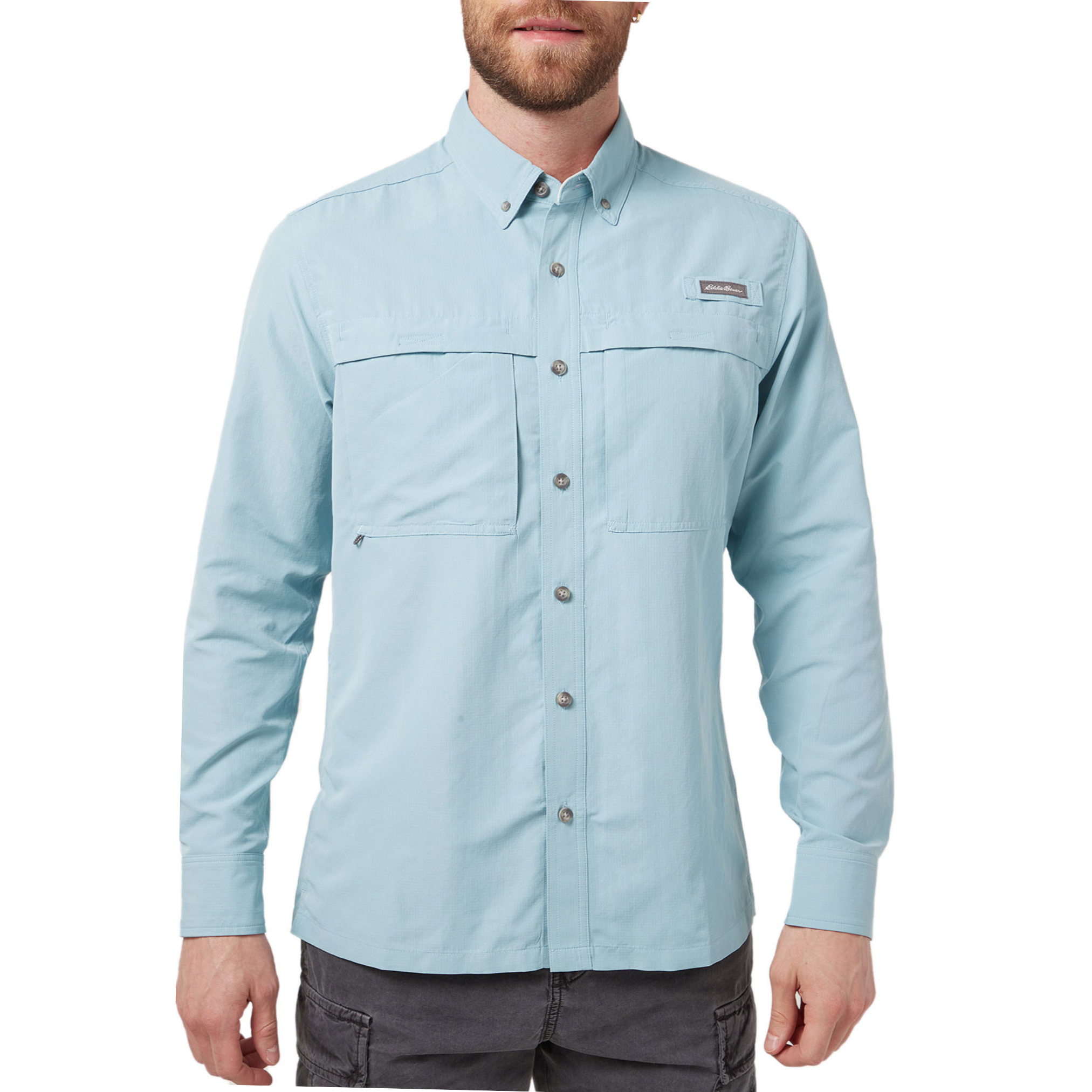 CAMISA HOMBRE RISPTOP GUIDE MANGA LARGA / EDDIE BAUER