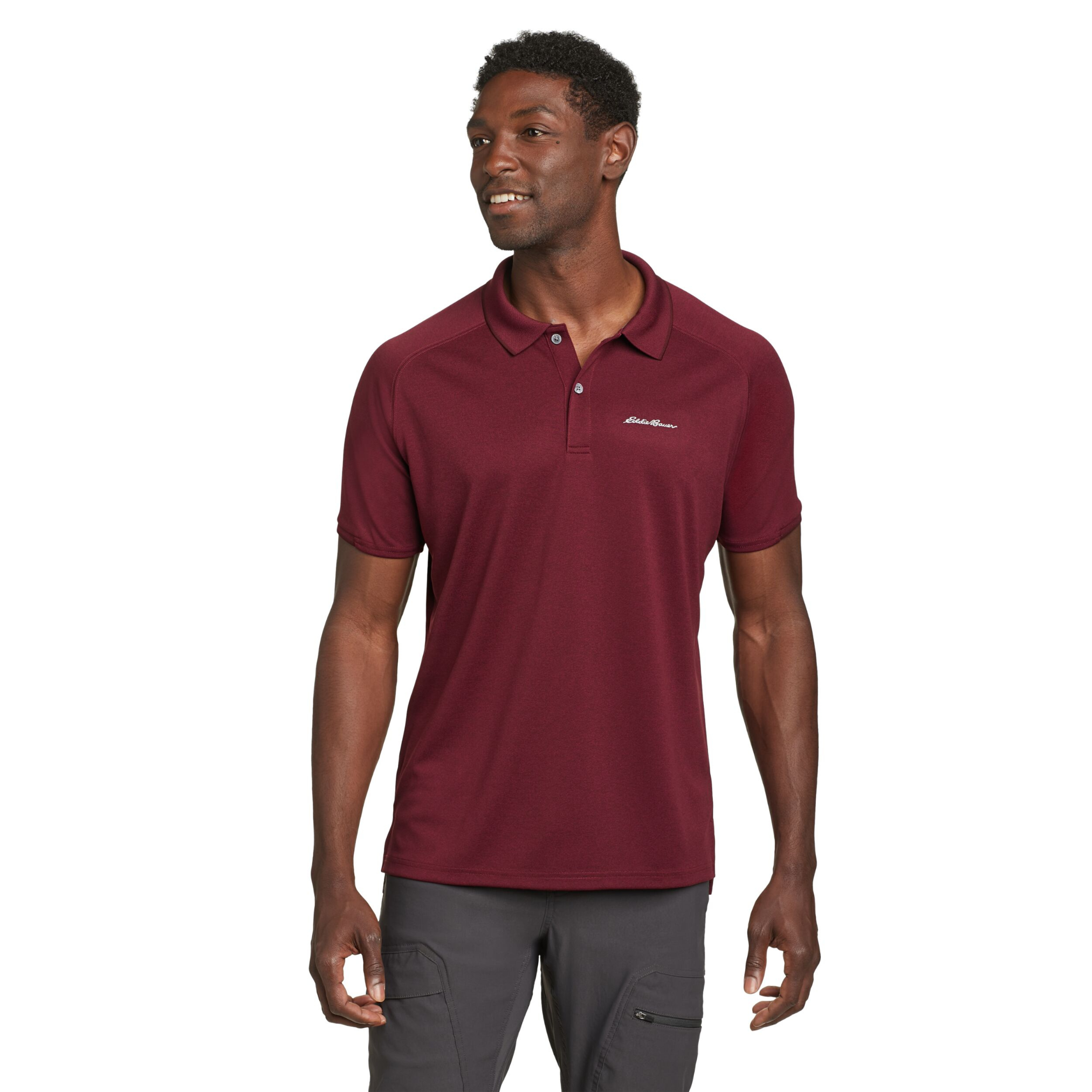 Camisa Polo Resolution Pro Eddie Bauer Vino Tinto| Outdoor Adventure Colombia