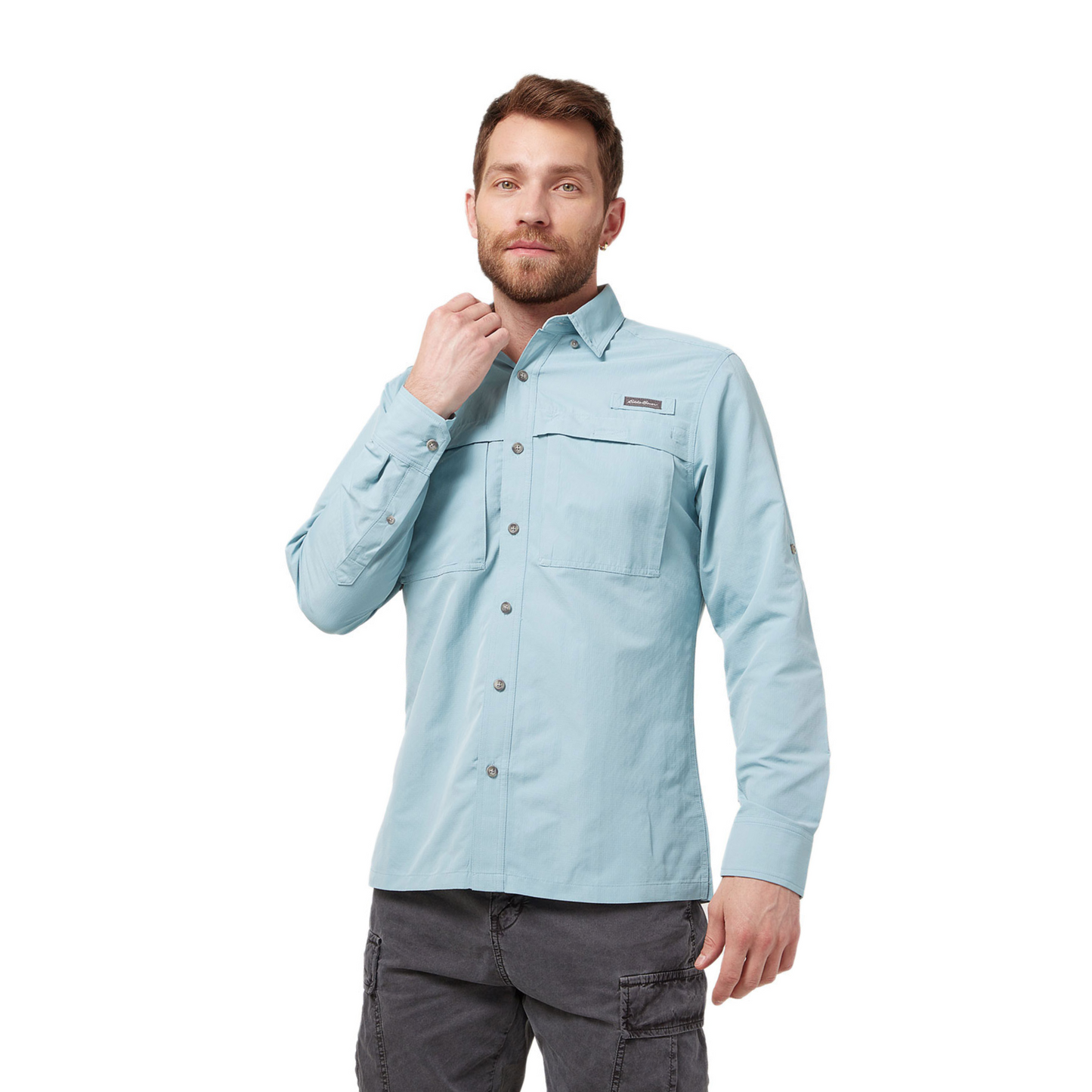 CAMISA HOMBRE RISPTOP GUIDE MANGA LARGA / EDDIE BAUER