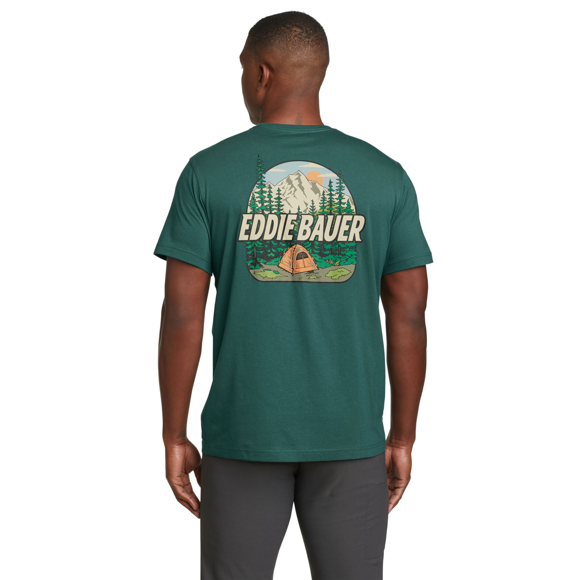 Camiseta Eddie Bauer Fly Fish Verde | Outdoor Adventure Colombia